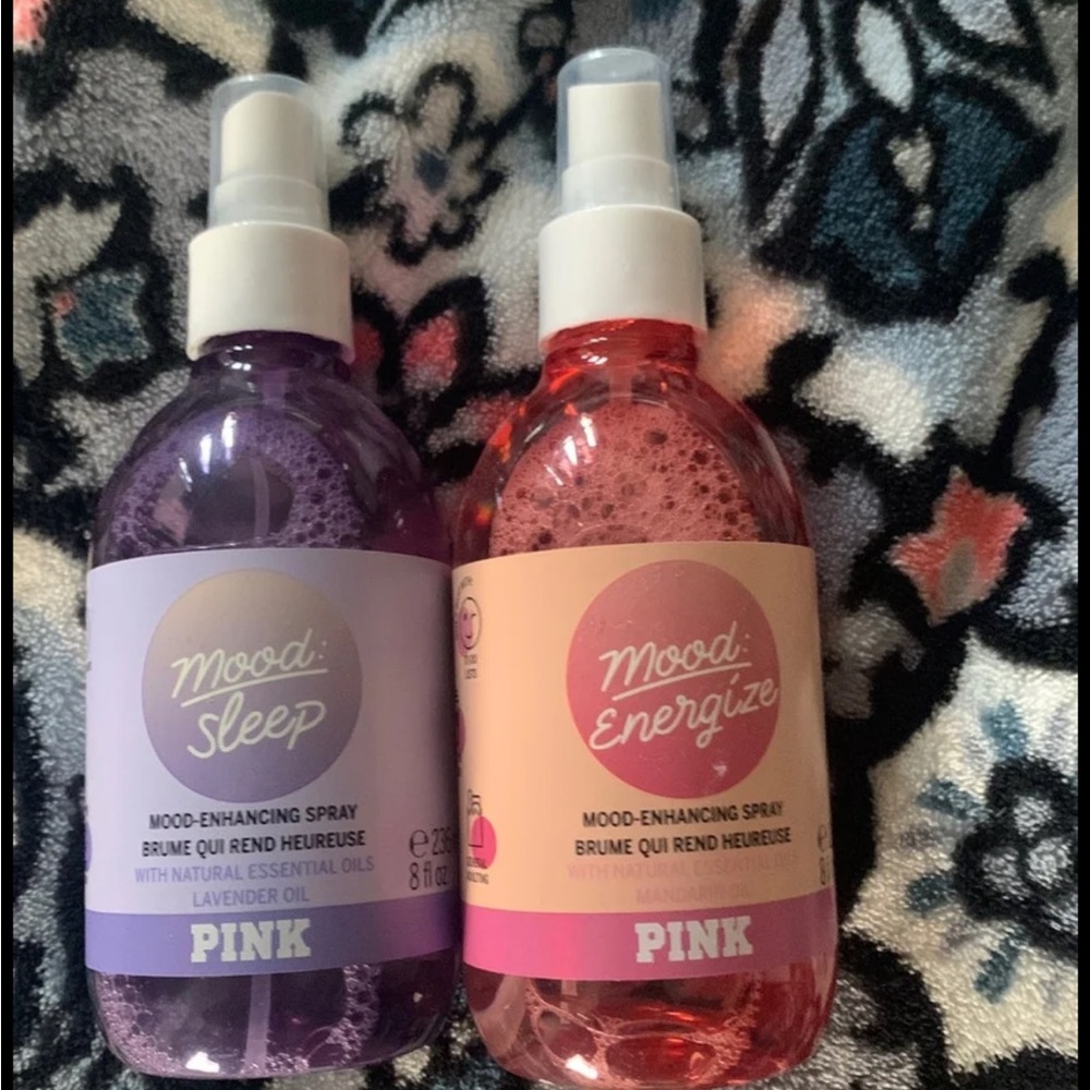 pink mood enchanting spray for sleep and energized